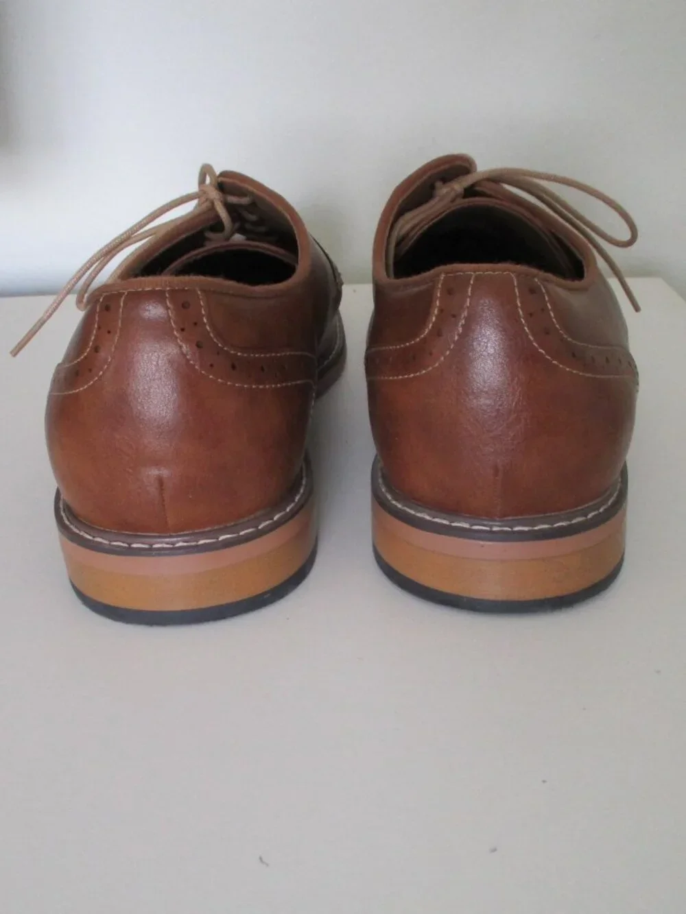 Steve Madden Ortholite Mens Tan Leather Lace-up Casual Oxford Shoe - Size 13M